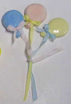 Dollhouse Miniature Balloon Wall Hanging-Pastel Colors